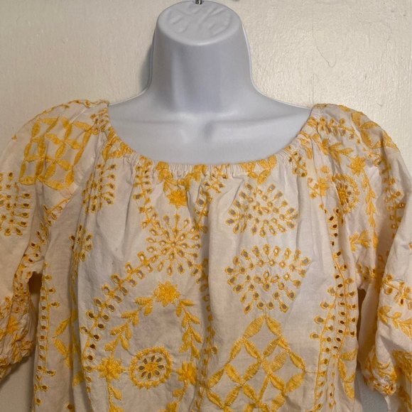 California Moon Rise Tie Front Crochet Blouse - Picture 4 of 9
